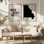 missouri map and typography wall art set - image 4