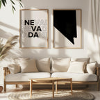 nevada map and typography wall art set - image 4