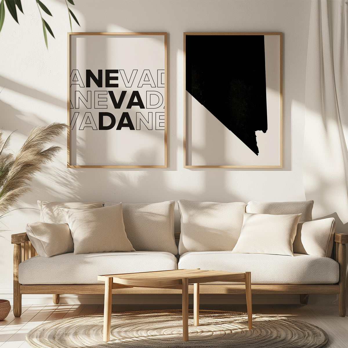 nevada map and typography wall art set - image 4