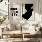 new jersey map and typography wall art set - image 4