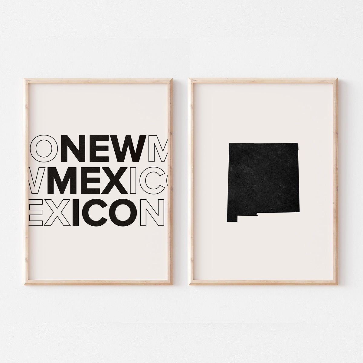 new mexico map and typography wall art set - image 5