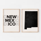 new mexico map and typography wall art set - image 3