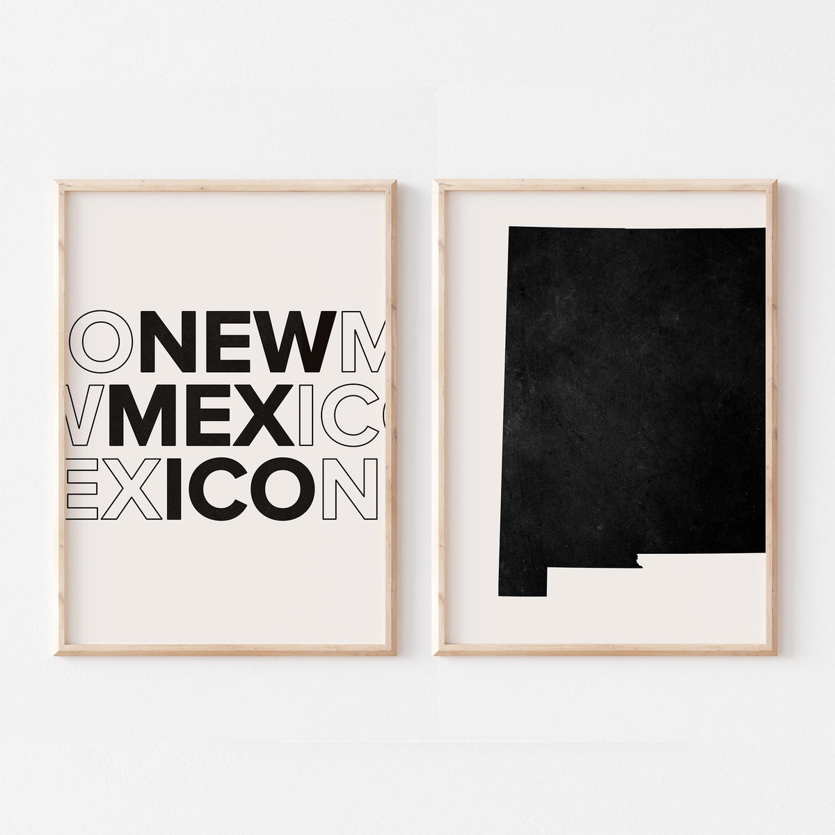 new mexico map and typography wall art set - image 3