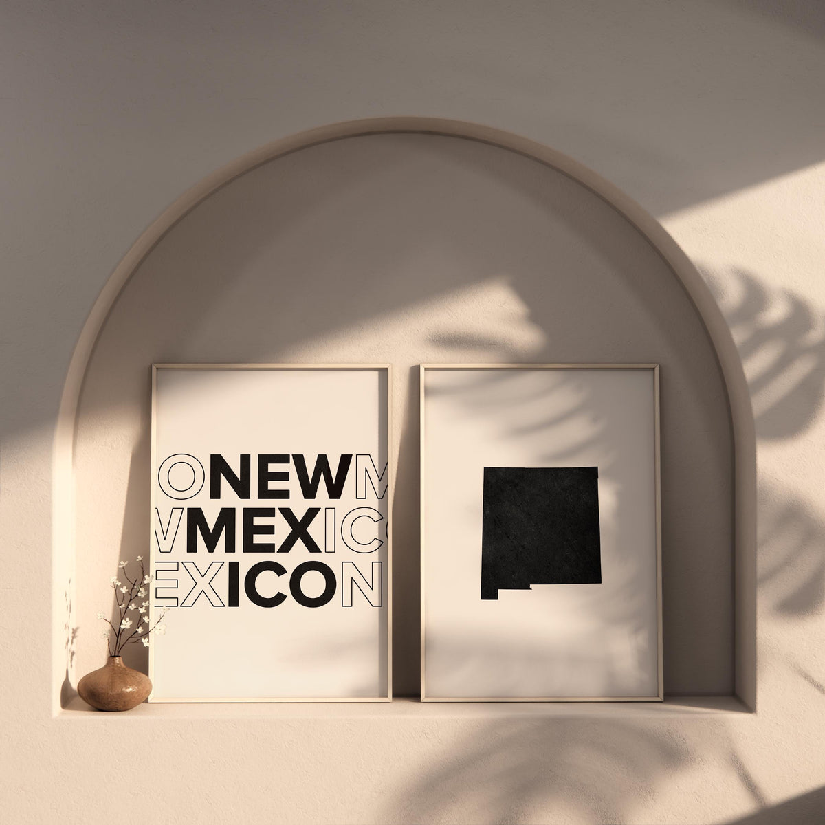 new mexico map and typography wall art set - image 6