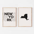 new york map and typography wall art set - image 5
