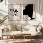 new york map and typography wall art set - image 4