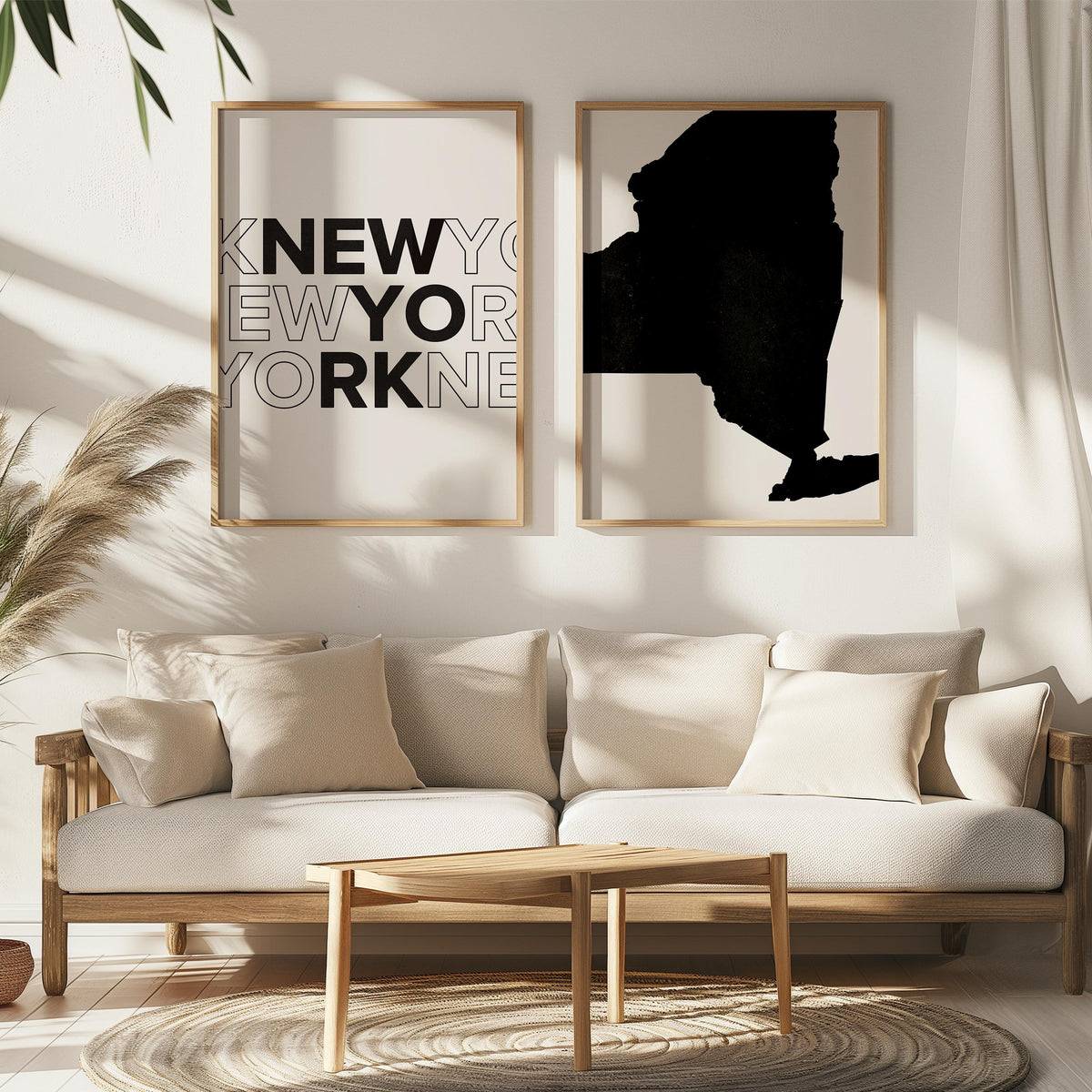 new york map and typography wall art set - image 4