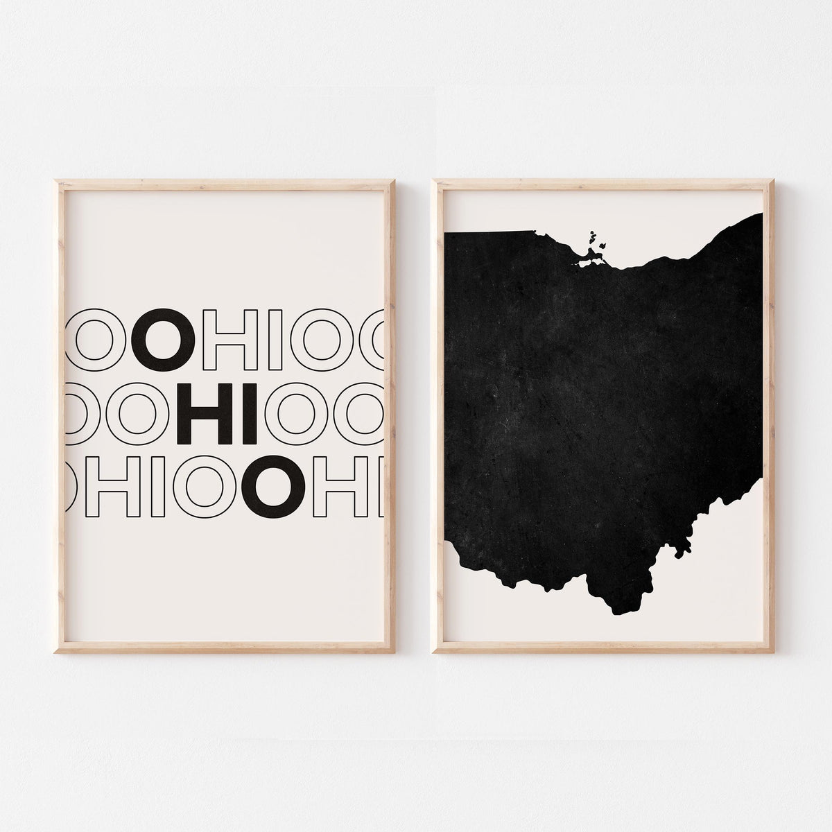 ohio map and typography wall art set - image 3
