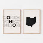 ohio map and typography wall art set - image 5