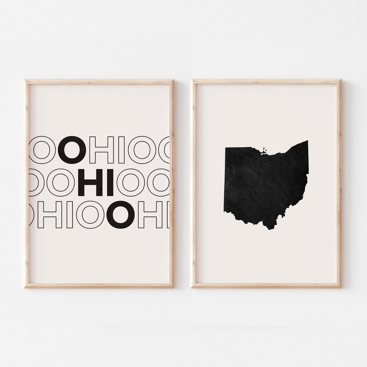 ohio map and typography wall art set - image 5