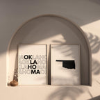 oklahoma map and typography wall art set - image 6