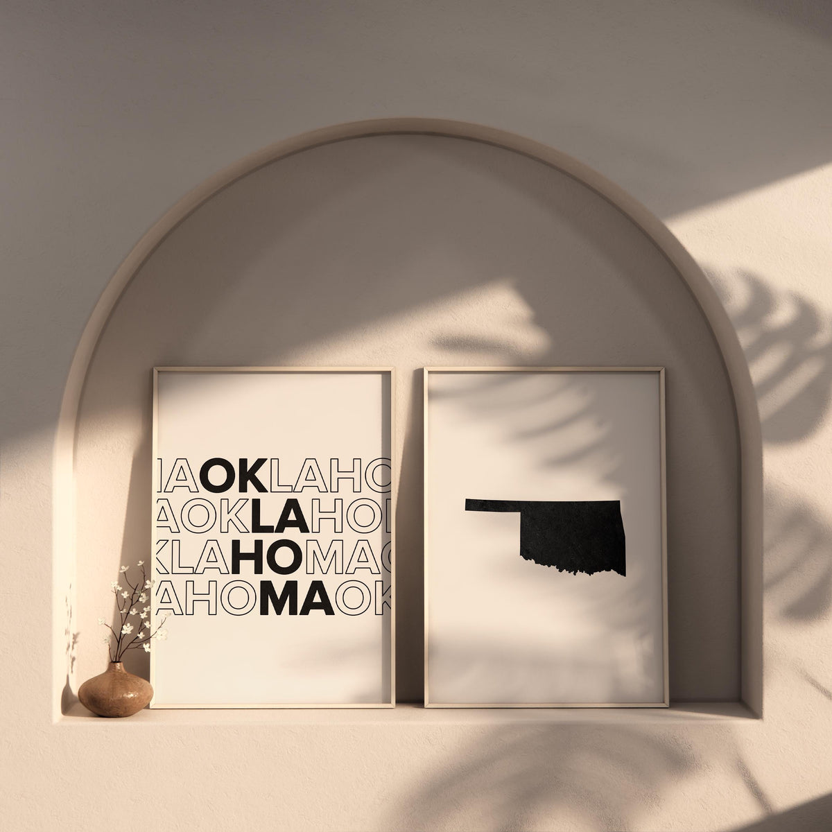 oklahoma map and typography wall art set - image 6
