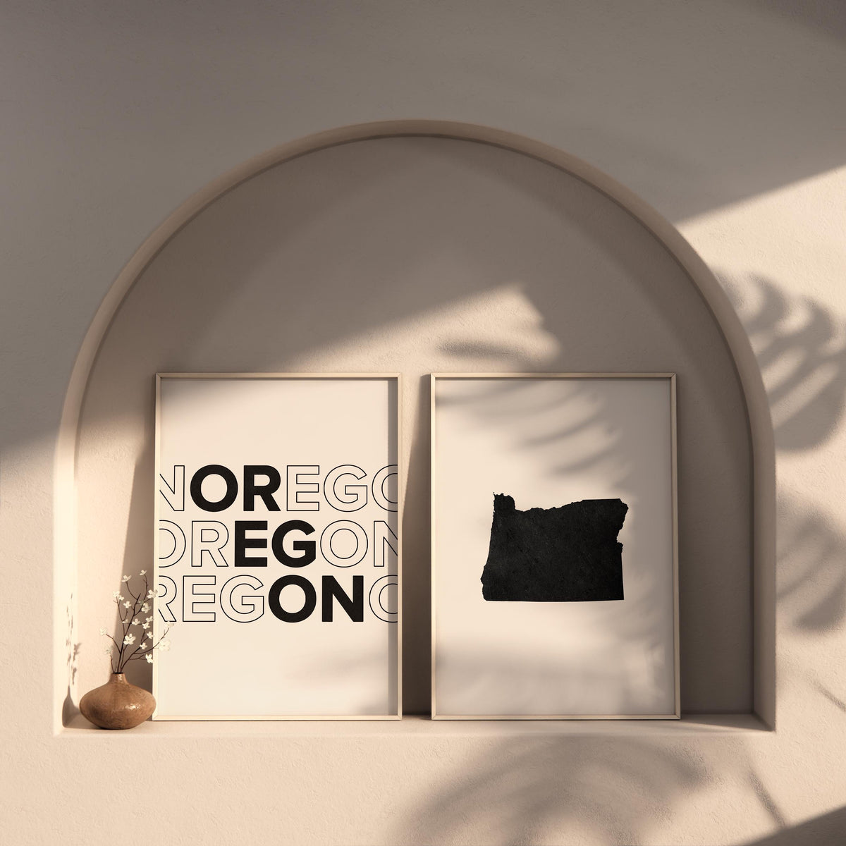 oregon map and typography wall art set - image 6