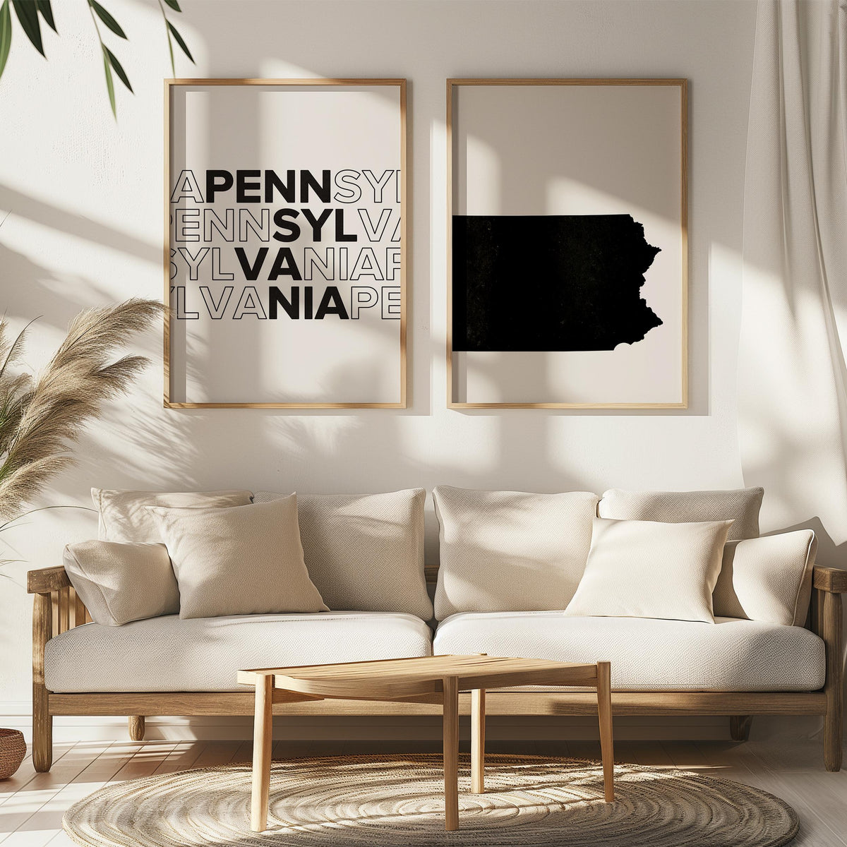 pennsylvania map and typography wall art set - image 4