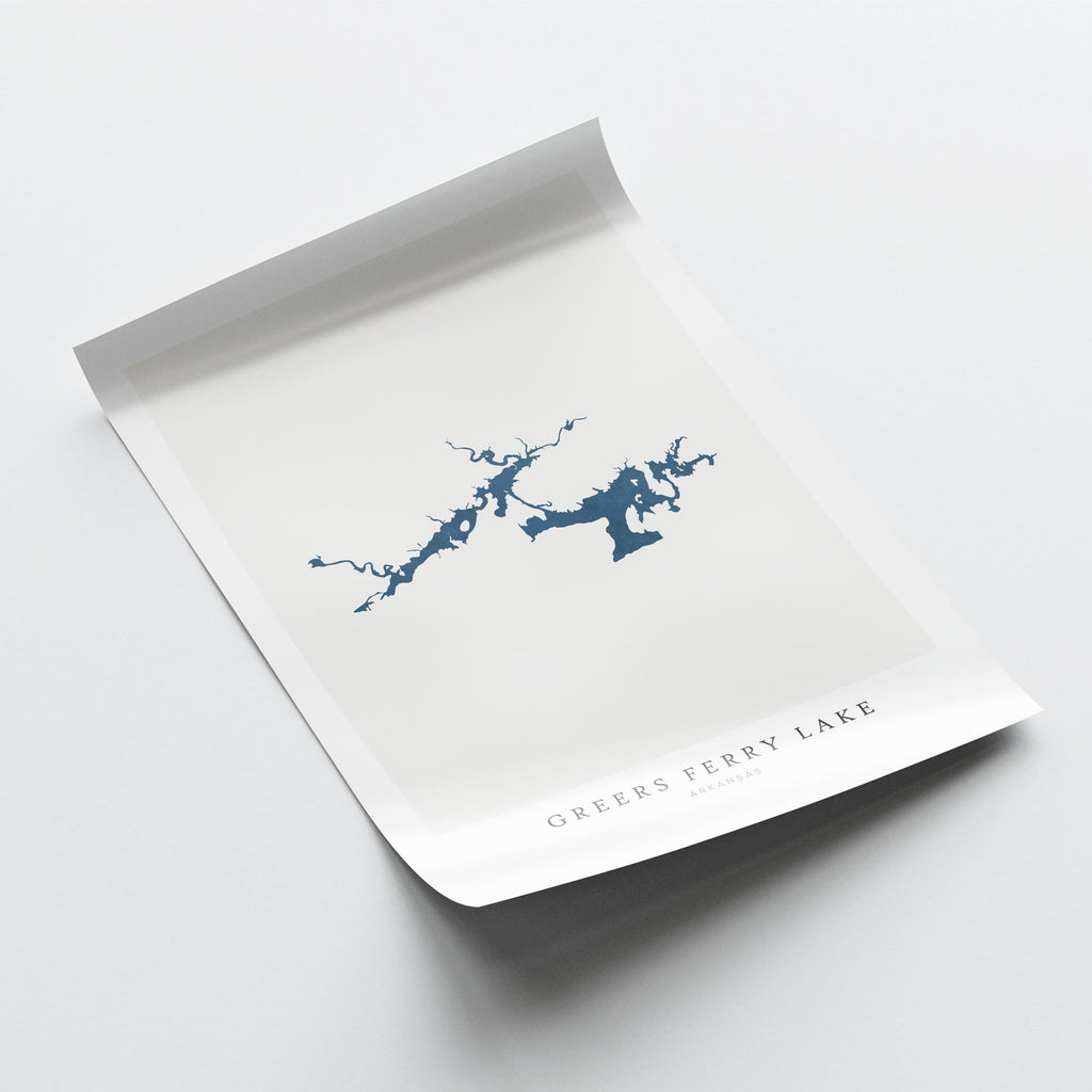 greers ferry lake arkansas map poster – minimalist lake wall art - image 6