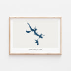 jordan lake alabama map poster – minimalist lake wall art - image 2
