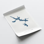 jordan lake alabama map poster – minimalist lake wall art - image 6