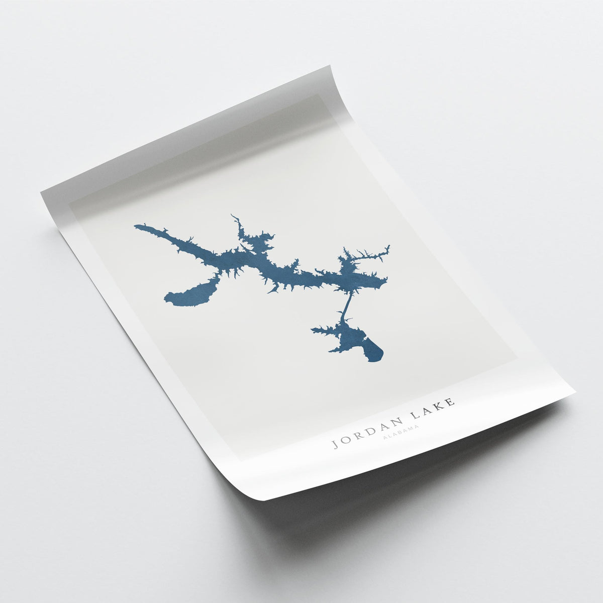 jordan lake alabama map poster – minimalist lake wall art - image 6