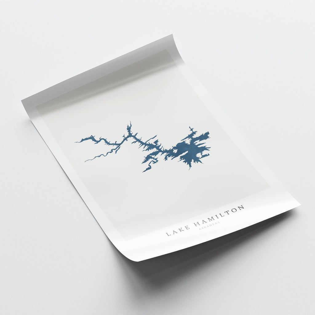 lake hamilton arkansas map poster – minimalist lake wall art - image 6