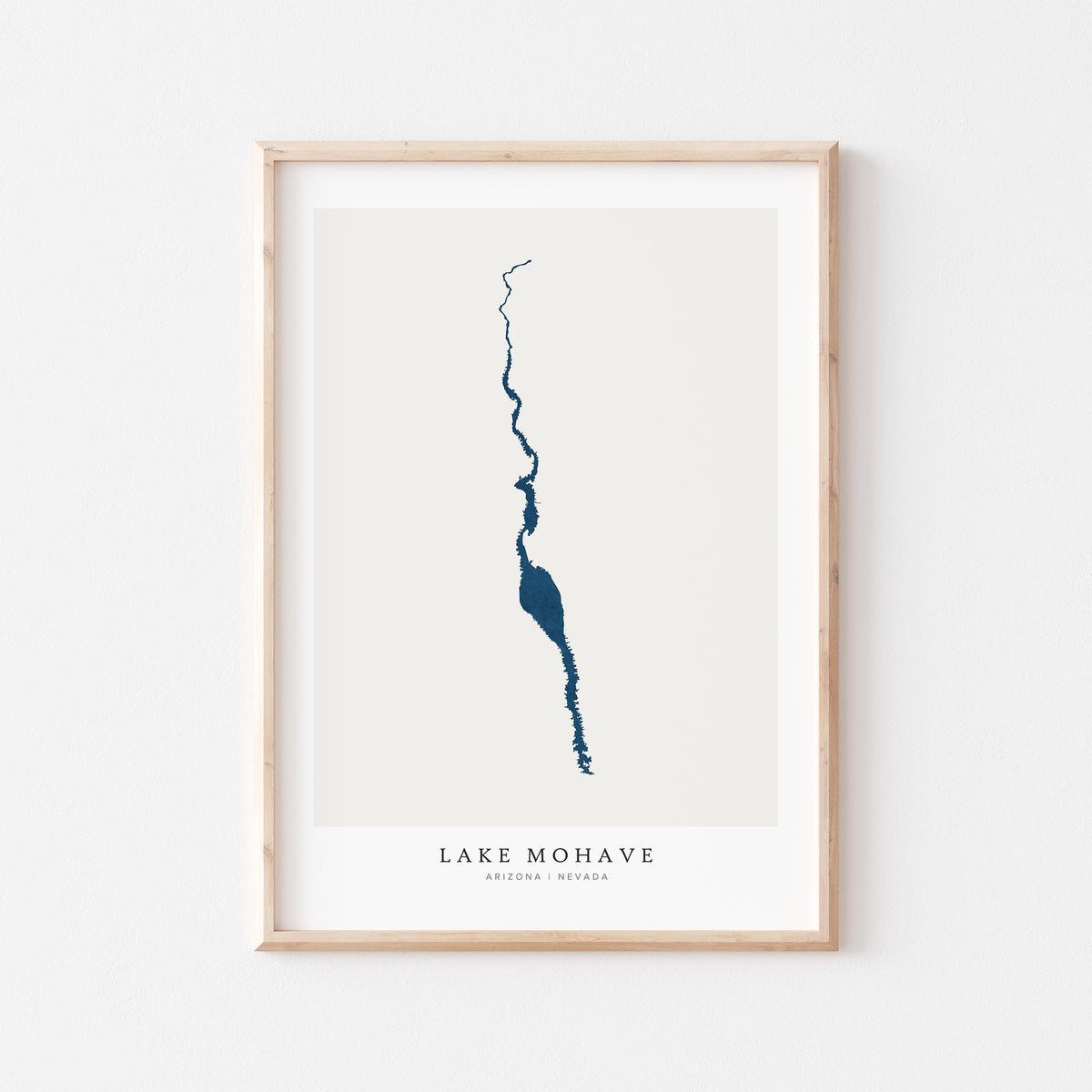 lake mohave arizona map poster – minimalist lake wall art - image 1