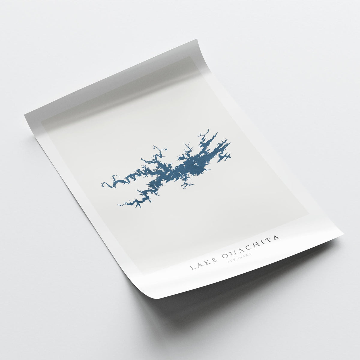 lake ouachita arkansas map poster – minimalist lake wall art - image 6