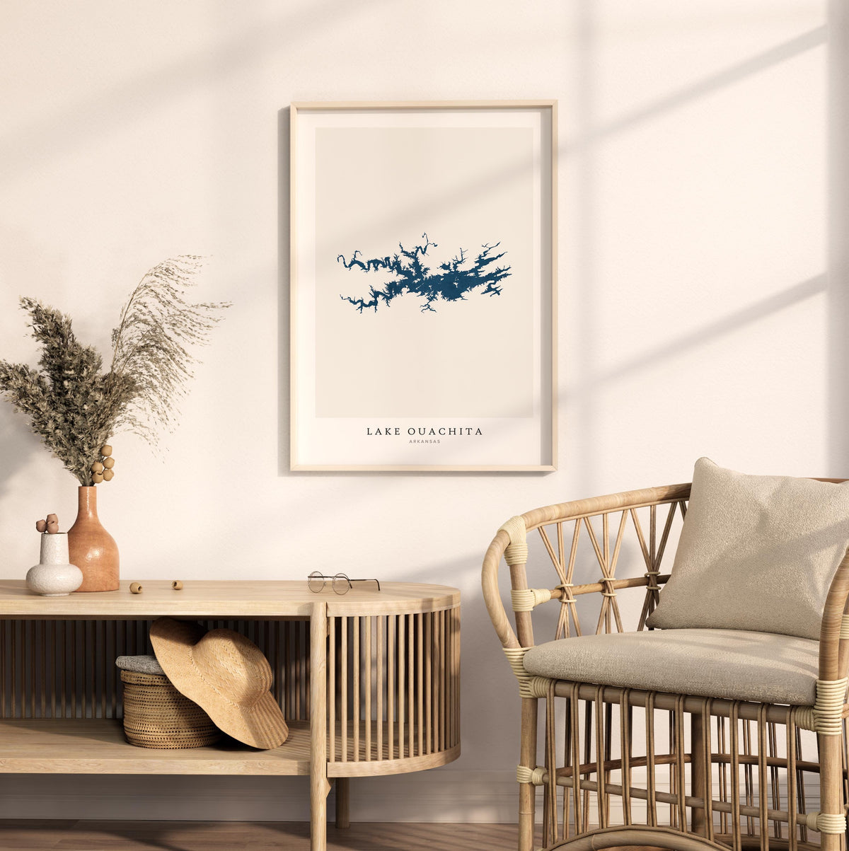 lake ouachita arkansas map poster – minimalist lake wall art - image 5