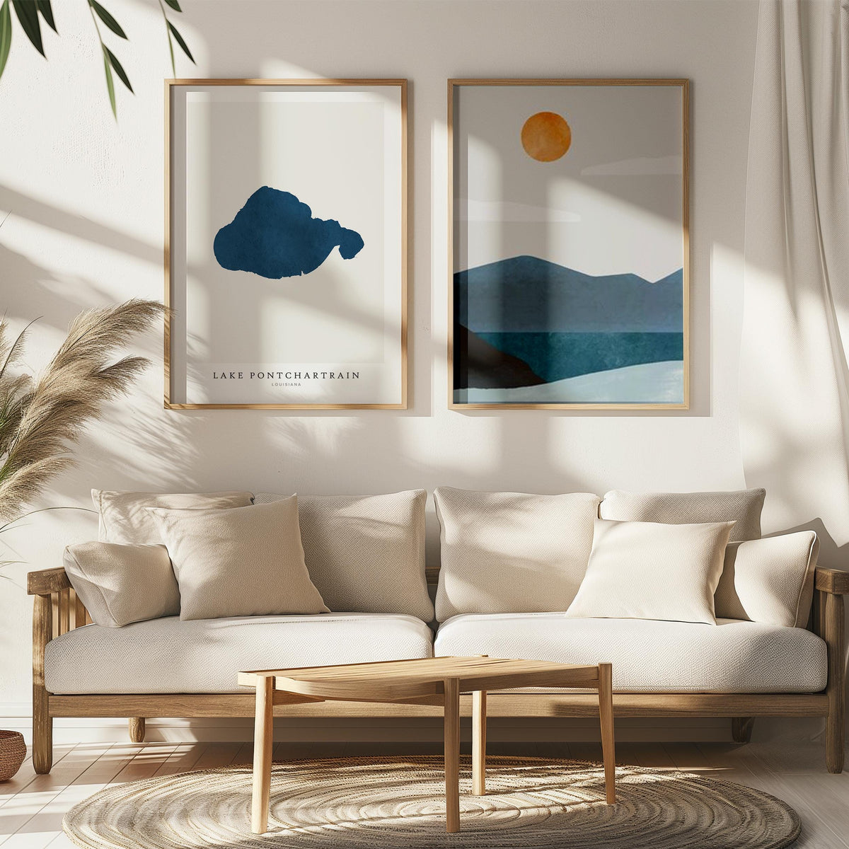 lake pontchartrain louisiana map poster – minimalist lake wall art - image 7