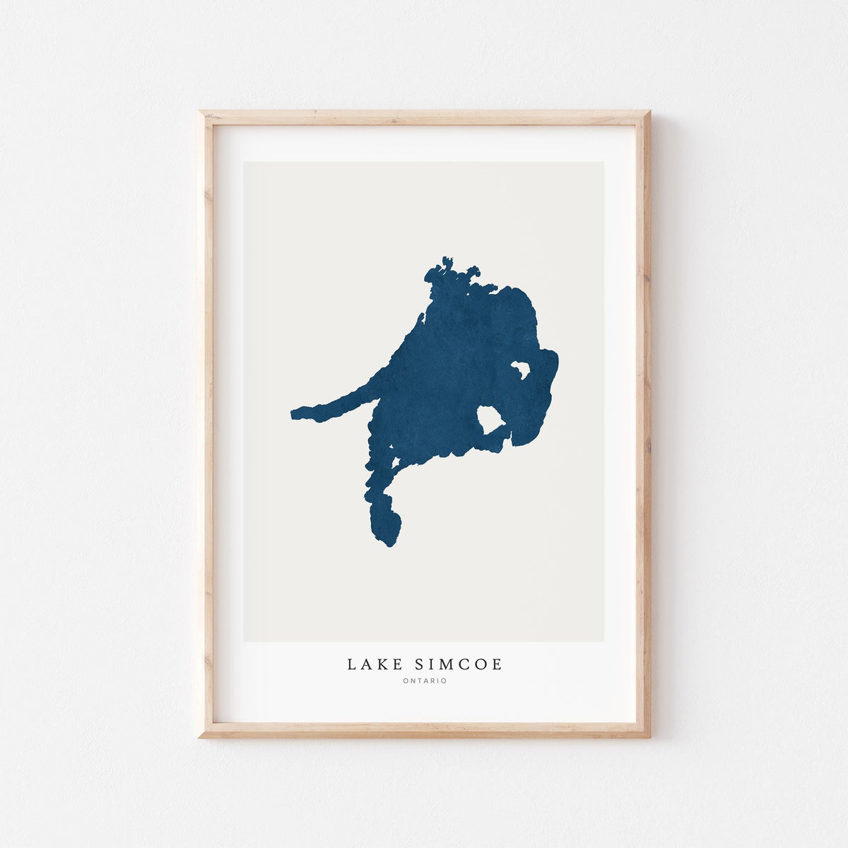 lake simcoe ontario map poster – minimalist lake wall art - image 1