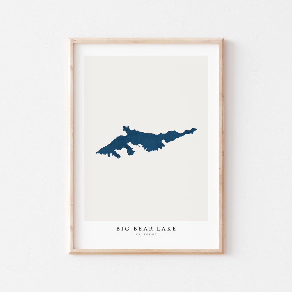 big bear lake california map poster – minimalist lake wall art - image 2