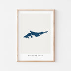big bear lake california map poster – minimalist lake wall art - image 2