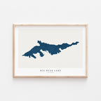 big bear lake california map poster – minimalist lake wall art - image 1