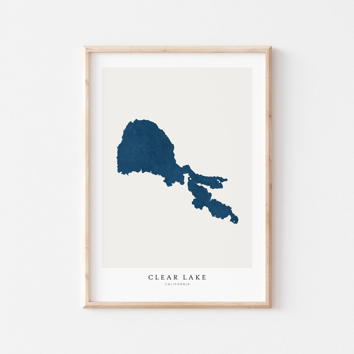 clear lake california map poster – minimalist lake wall art - image 2