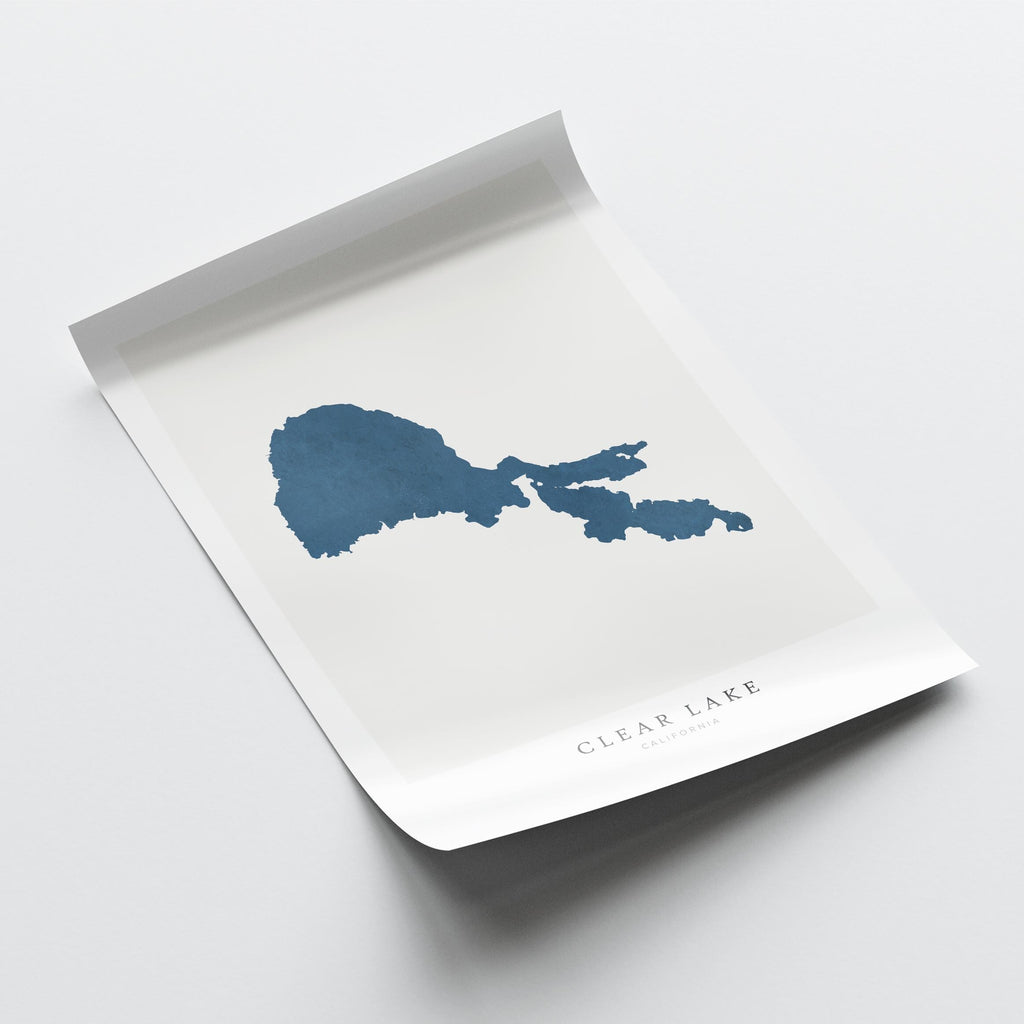 clear lake california map poster – minimalist lake wall art - image 6