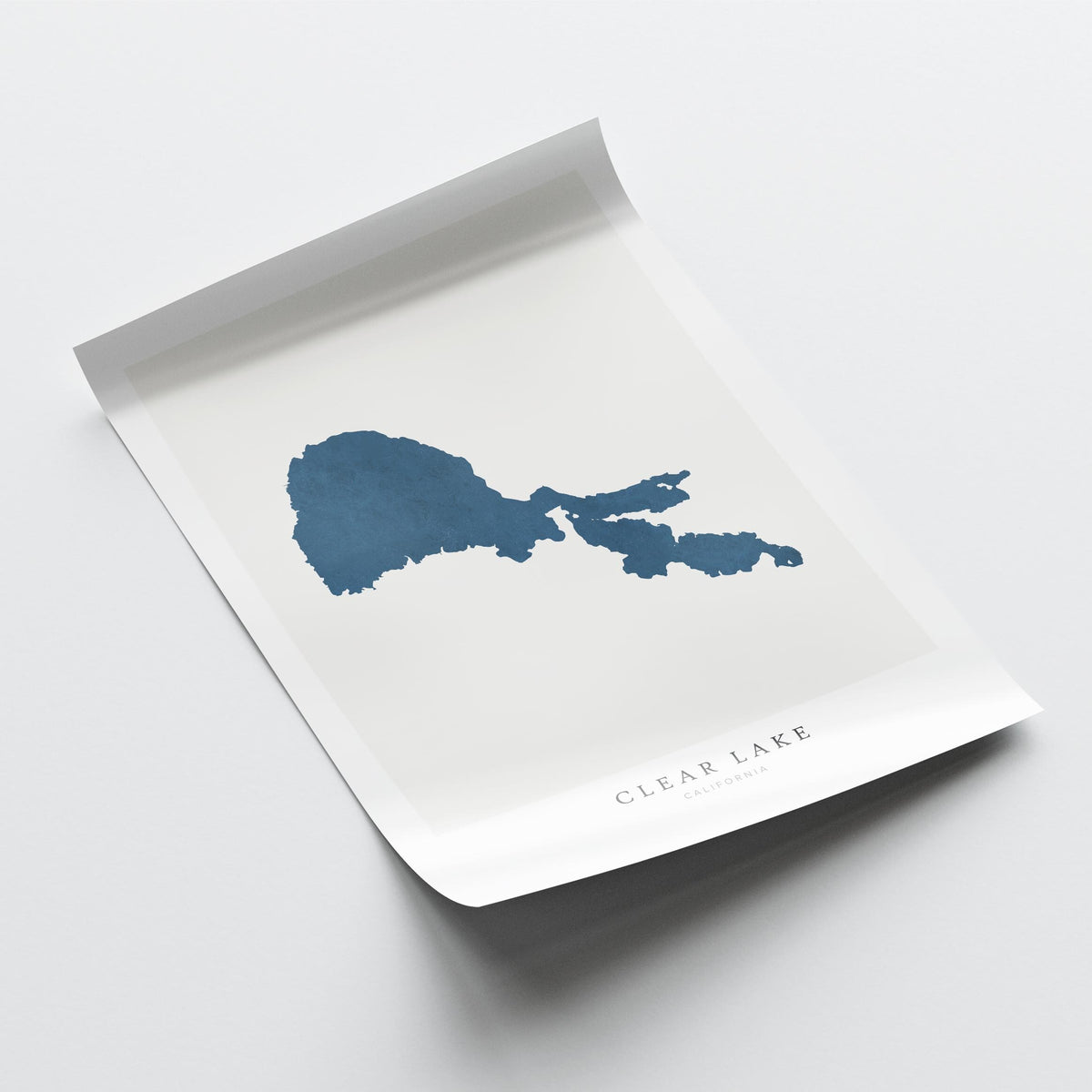 clear lake california map poster – minimalist lake wall art - image 6