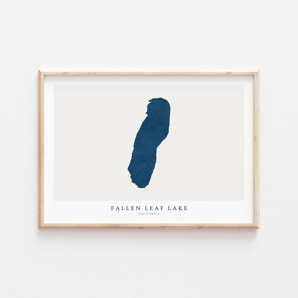 fallen leaf lake california map poster – minimalist lake wall art - image 2