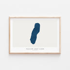 fallen leaf lake california map poster – minimalist lake wall art - image 2