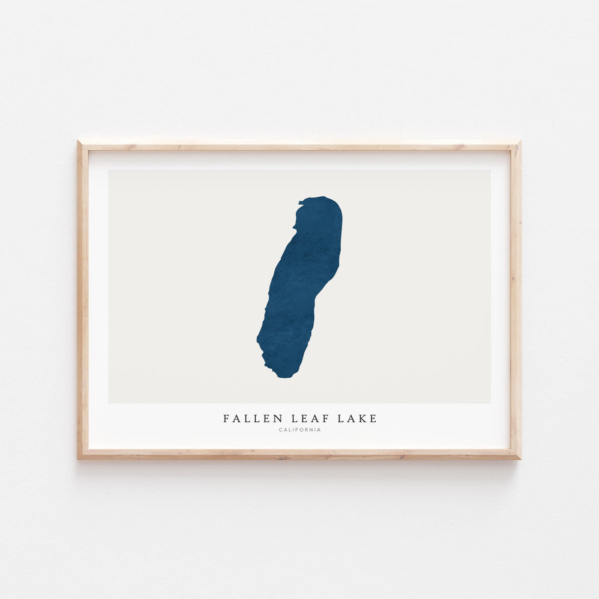 fallen leaf lake california map poster – minimalist lake wall art - image 2