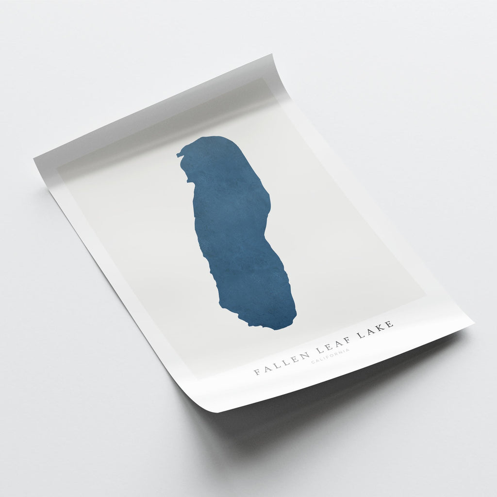 fallen leaf lake california map poster – minimalist lake wall art - image 6