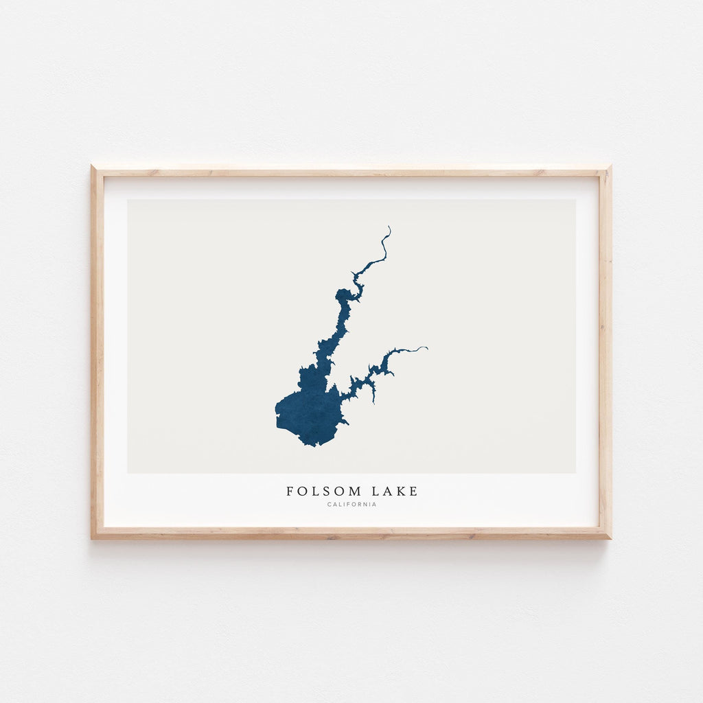 folsom lake california map poster – minimalist lake wall art - image 2