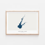 folsom lake california map poster – minimalist lake wall art - image 2