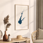 folsom lake california map poster – minimalist lake wall art - image 3