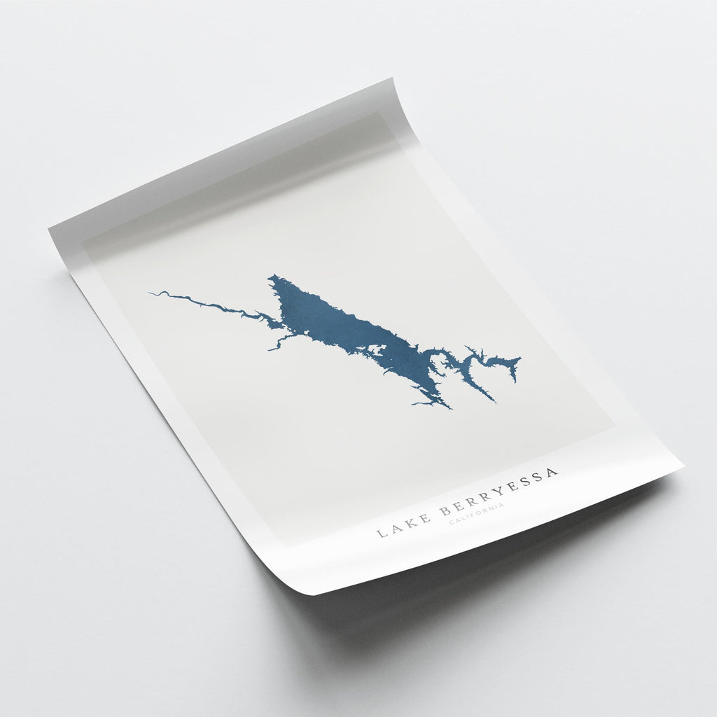 lake berryessa california map poster – minimalist lake wall art - image 6