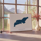 lake eleanor california map poster – minimalist lake wall art - image 4