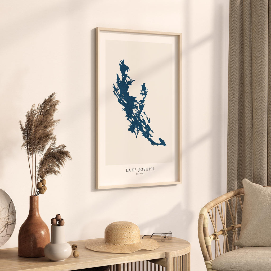 lake joseph ontario map poster – minimalist lake wall art - image 3