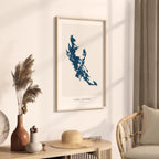 lake joseph ontario map poster – minimalist lake wall art - image 3