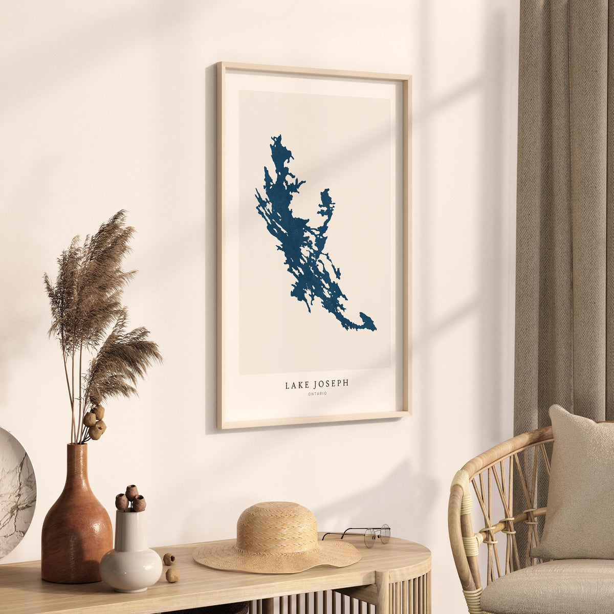 lake joseph ontario map poster – minimalist lake wall art - image 3