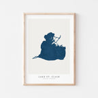 lake st clair michigan map poster – minimalist lake wall art - image 1