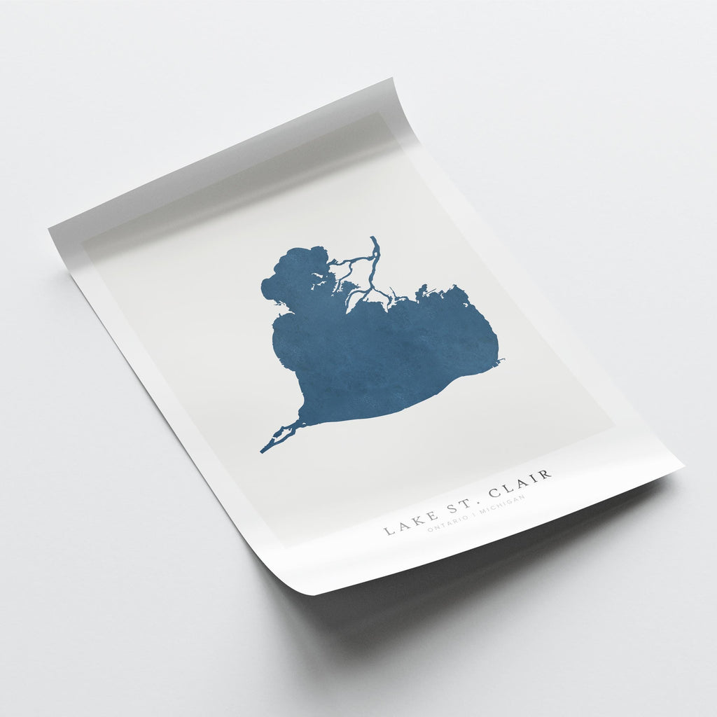 lake st clair michigan map poster – minimalist lake wall art - image 6