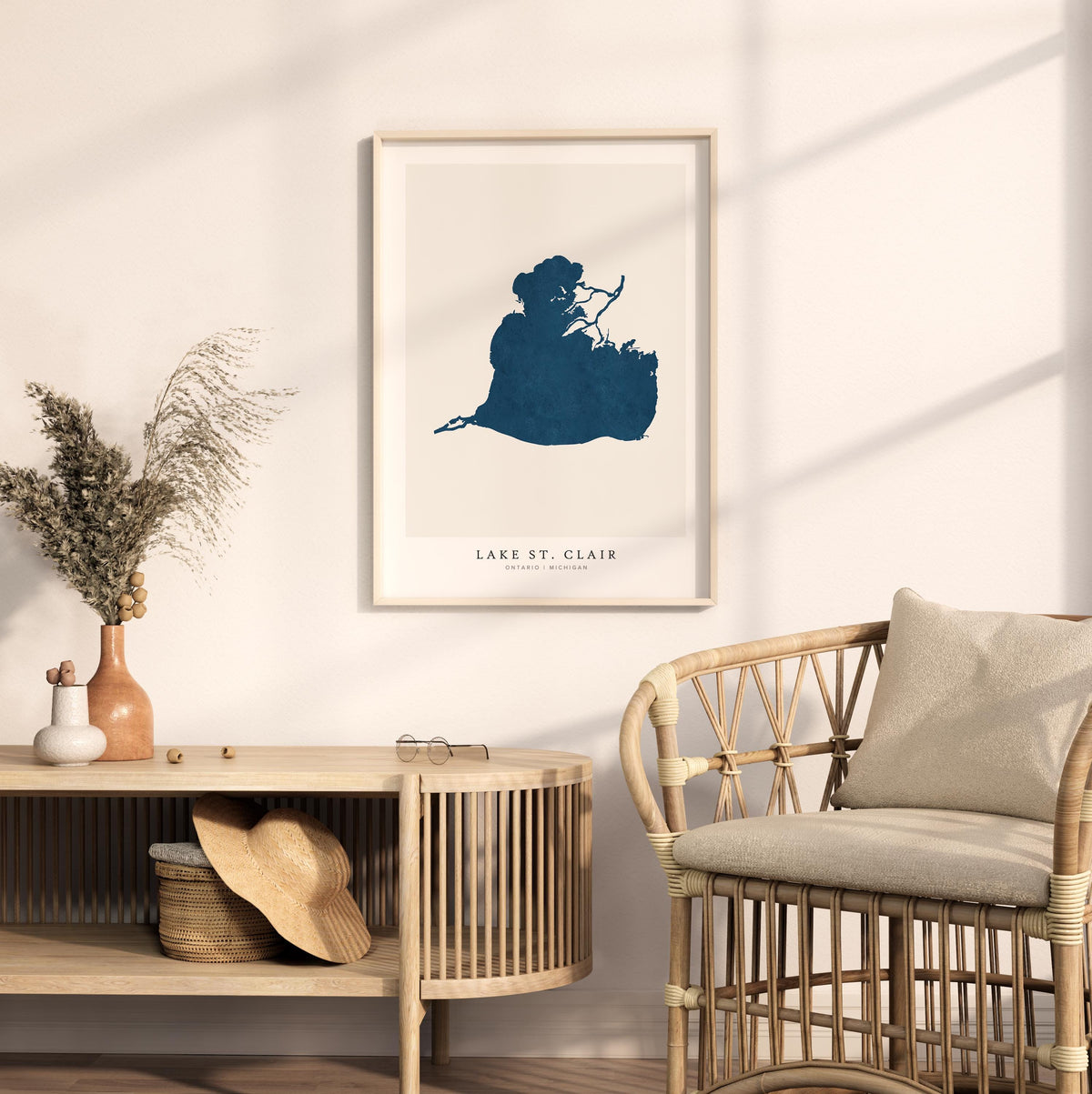lake st clair michigan map poster – minimalist lake wall art - image 5