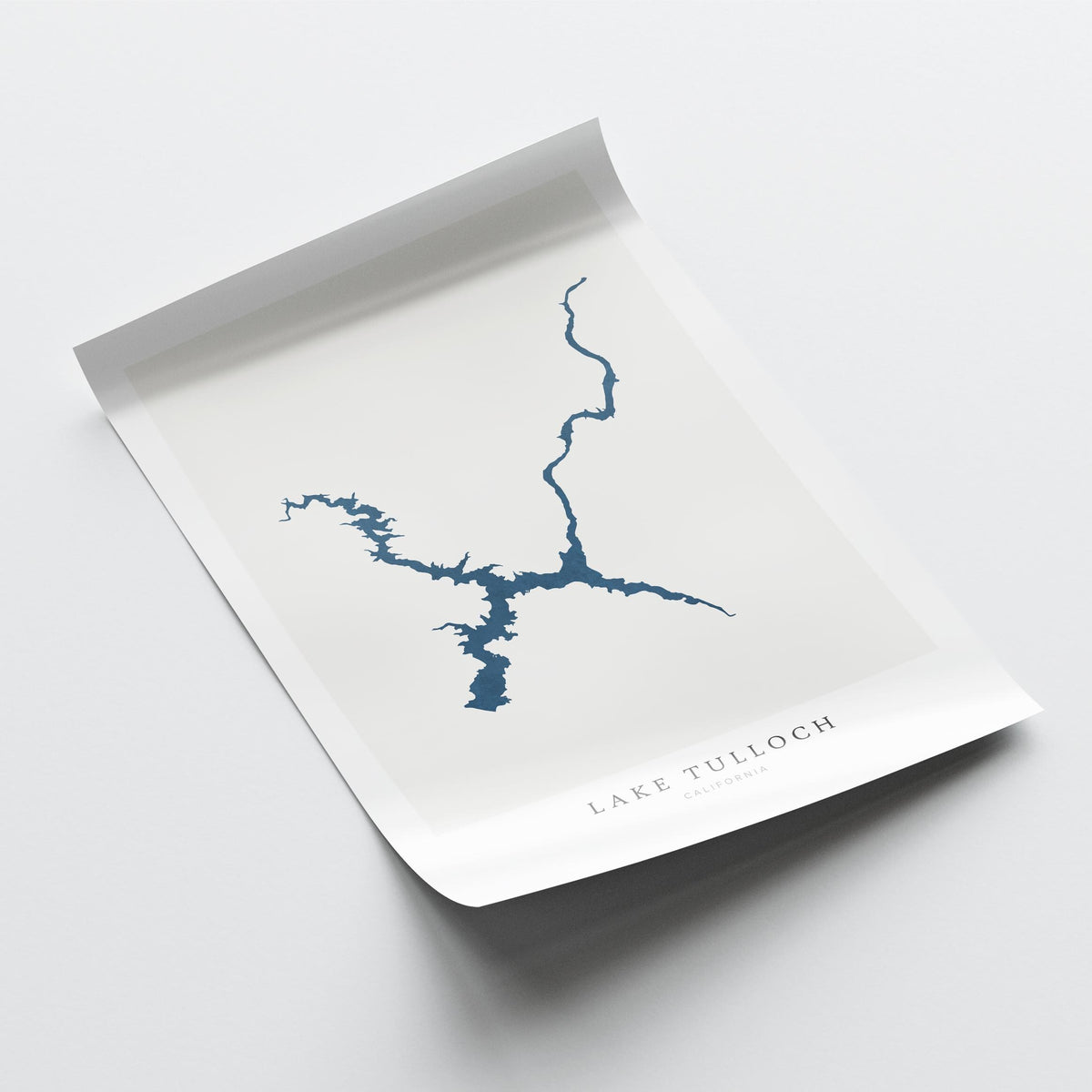 lake tulloch california map poster – minimalist lake wall art - image 6